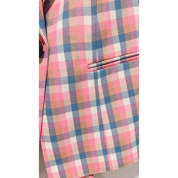 Smythe box pleat blazer begonia check US10 - Picture 7 of 9